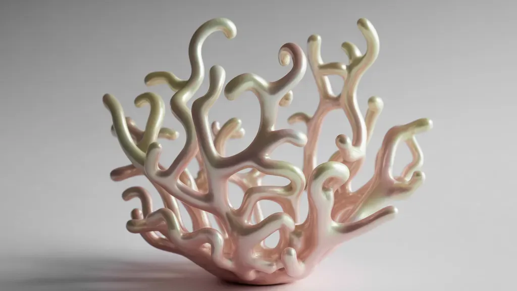 Branching coral-form decorative piece
