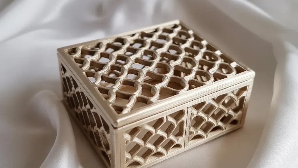 Openwork lattice box